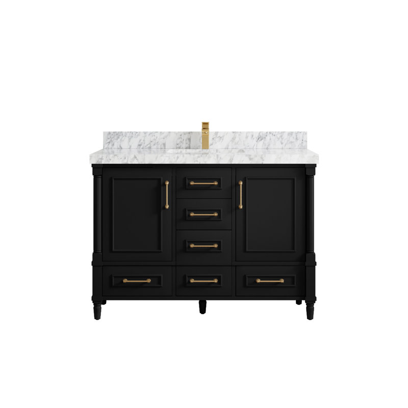 Ensemble de meuble-lavabo simple 48 po Aberdeen, Marbre de Carrare
