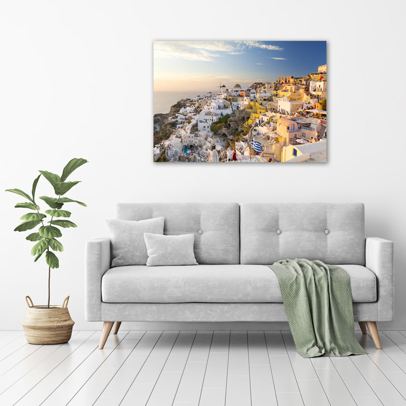 Santorini Greece - Wrapped Canvas Print