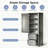 Tall Bathroom Storage Cabinet, Freestanding Storage Cabinet With Two Drawers And Adjustable Shelves, Painted MDF Linen Tower-1799593516