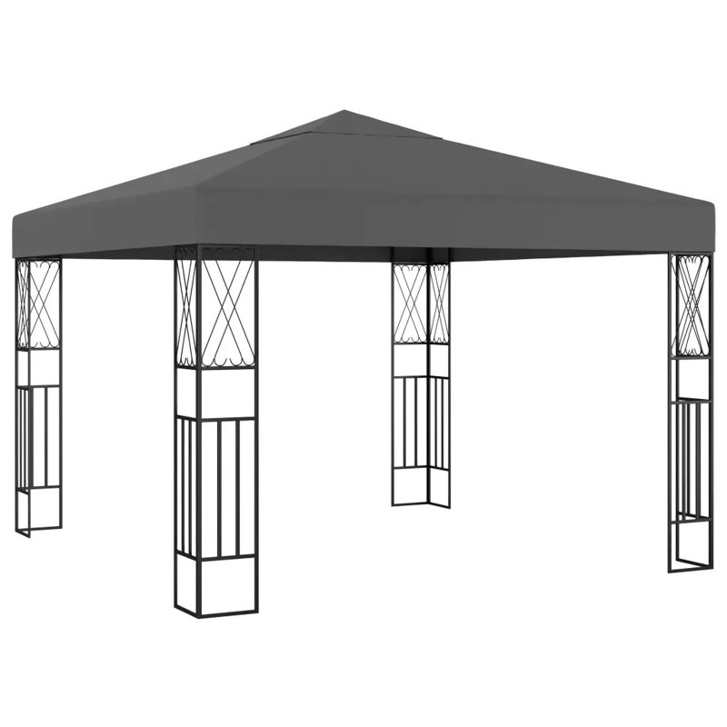 Bethsabee 3m x 3m Steel Patio Gazebo, Anthracite