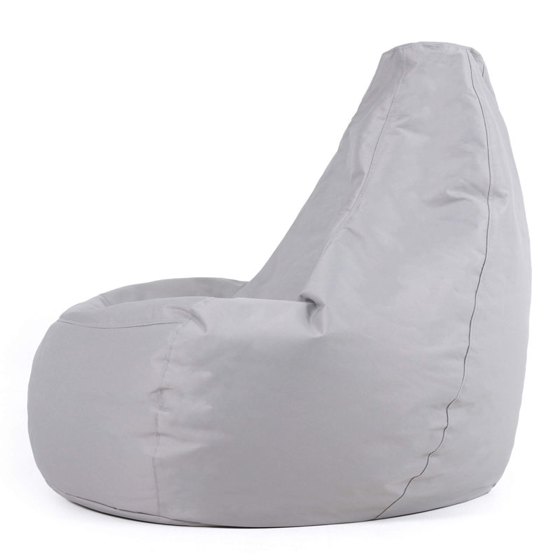 Dalton Water-Resistant High Back Recliner Bean Bag, Grey