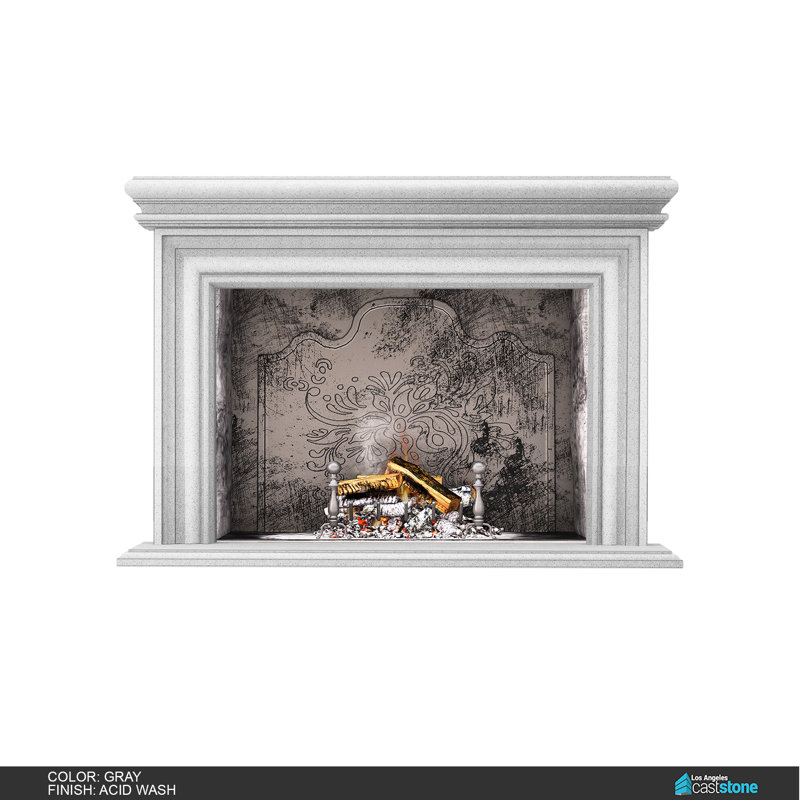 Grand Alto Palermo Fireplace Surround, Acid Wash Gray