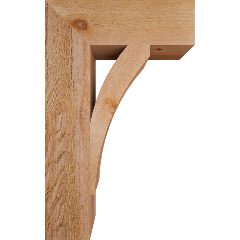 Thorton Block Bracket, Western Red Cedar (Rough Sawn), 32" H x 6" W x 20" D