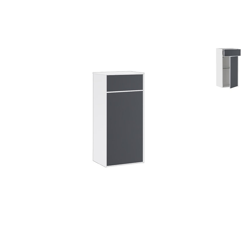 Arciszewski Linen Cabinet, Right, Steel Grey