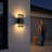 11.8'' H Black Integrated LED Outdoor Wall Sconce with Up/Down Slatted Light, IP54