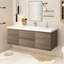 Meuble-lavabo simple 59 po avec plateau en résine Kumler-1176989641
