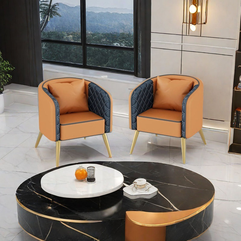 Arctarus, Orange/Dark Blue Faux Leather