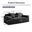 Canapé modulaire sans siège à 2 places avec siège profond, conception modulaire en nuage et coussins décoratifs pour un confort et une détente ultimes-1134318267