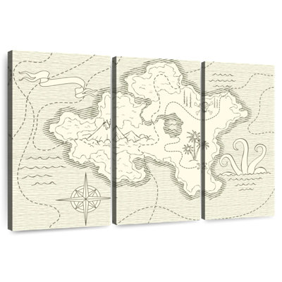 Aliaz Pirate Treasure Island Map