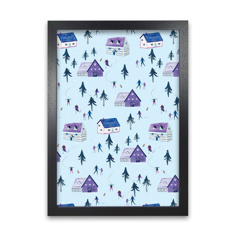 Skaters by Laura Irwin - Print, 84cm H x 59.4cm W x 3cm D, Black Framed