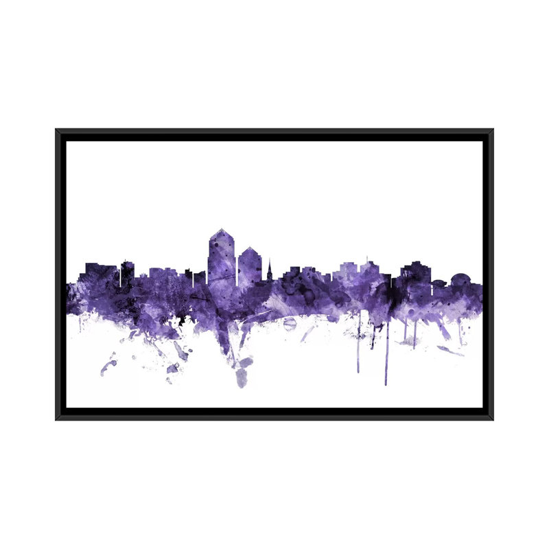 « albuquerque, new mexico horizon » par michael tompsett, impression sur toile tendue, H 32 po x l 48 po x P 1,5 po