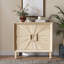 Buffet Mid-Century avec crédence et tablettes réglables-129460234