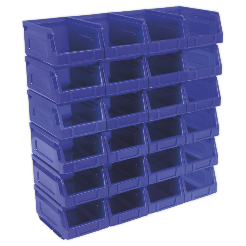 Rebrilliant Plastic Decorative Bin, Blue, 8.5cm H x 10.5cm W x 16.5cm D