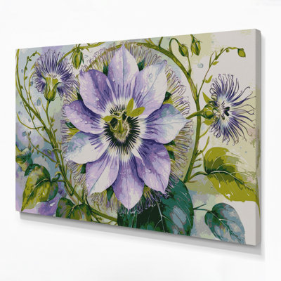 Art mural sur toile Botanical Passion Flower