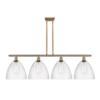 Luminaire suspendu linéaire à 4 lumières pour îlot de cuisine Ammaria