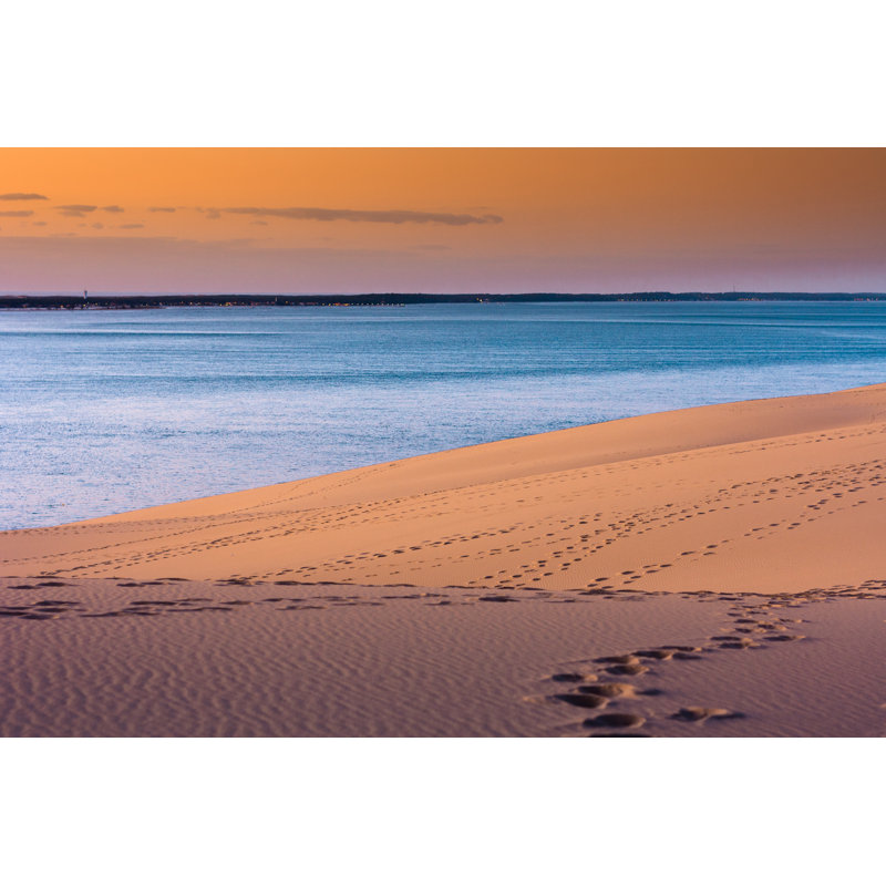 Sunset at Europes Highest Dune - Wrapped Canvas Print, 81cm H x 122cm W