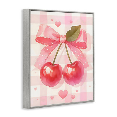 «Cherries on Pink Gingham», estampe numérique, design by Creative Studio