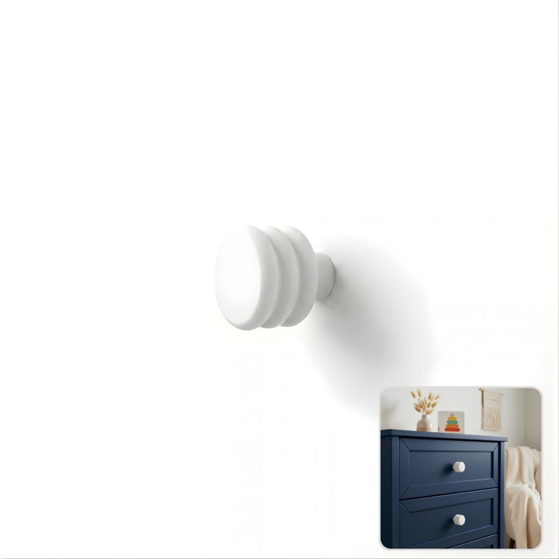 ROUS Hardware Mid-Century Modern Honey Comb Knob, Snow (White)