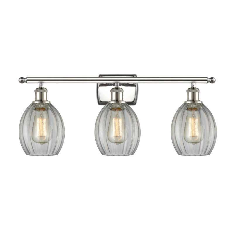 Éclairage pour salle de bain à intensité variable 3 lumières Flippo, Transparent, Ampoule DEL 6 watts Vinage, Or satiné