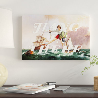 «Hang in There», art textuel sur toile
