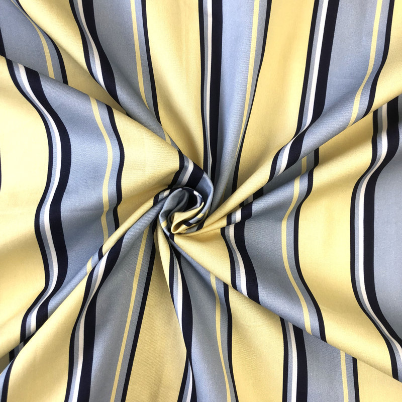 Gino Stripe Rod Pocket Drapery Panels Pair, 50" W x 108" L
