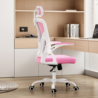 Chaise de bureau ergonomique, chaise de bureau à domicile avec appui-tête, chaise d'ordinateur à haut dossier avec accoudoirs et lombaire réglable