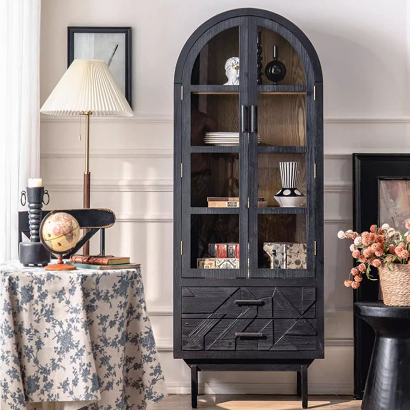 Black Solid Wood Display Cases