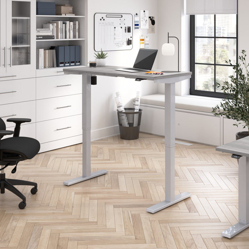 Move 40 Series Adjustable Standing Desk, Platinum Gray, 48" W X 24" D