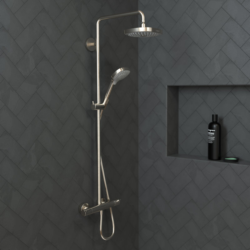 Crom Complete Shower System with Select, Brushed Nickel