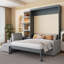 Lit escamotable avec canapé modulaire et tablettes de rangement réversibles, grand-151906992