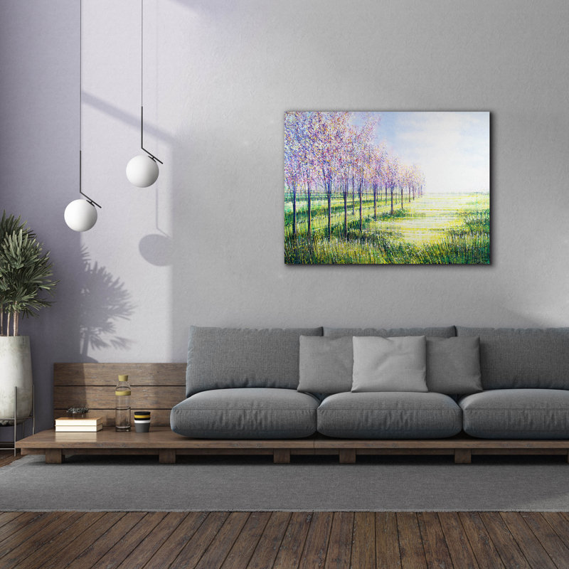 «Orchard Trees In Blossom» par Marc Todd, art mural sur toile, H 40 po x l 54 po x P 1,5 po