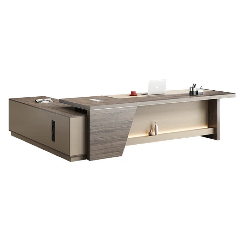 Myrtlene Adjustable Executive Desk, 75cm H x 240cm W x 90cm D