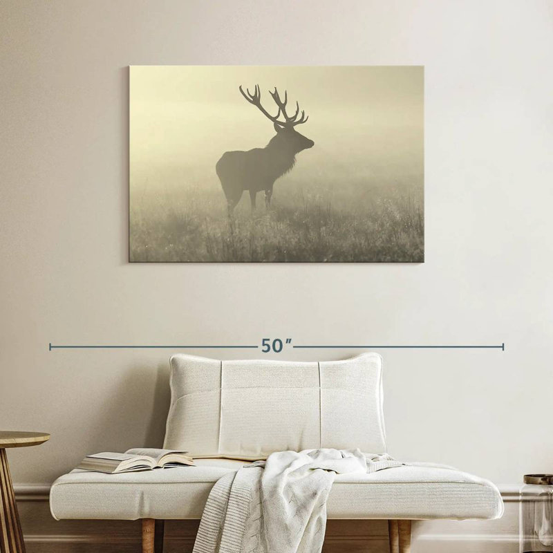 Cerf Crowle Mist, H 26 po x l 39 po