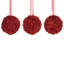 Ornement boule de Noël rouge holographique scintillant incassable