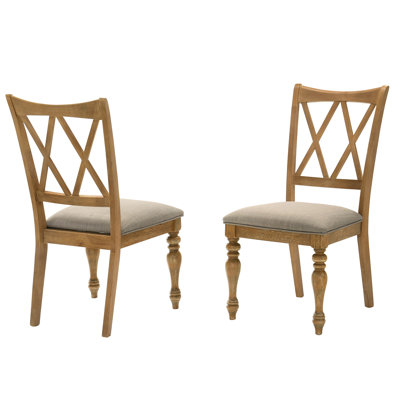 Haltwhistle 2 Pieces Antique Natural Oak Side Chairs 