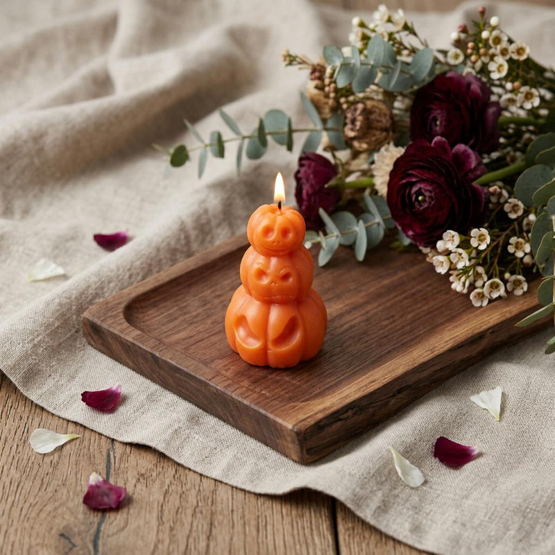 Bougie de cire 3 po orange