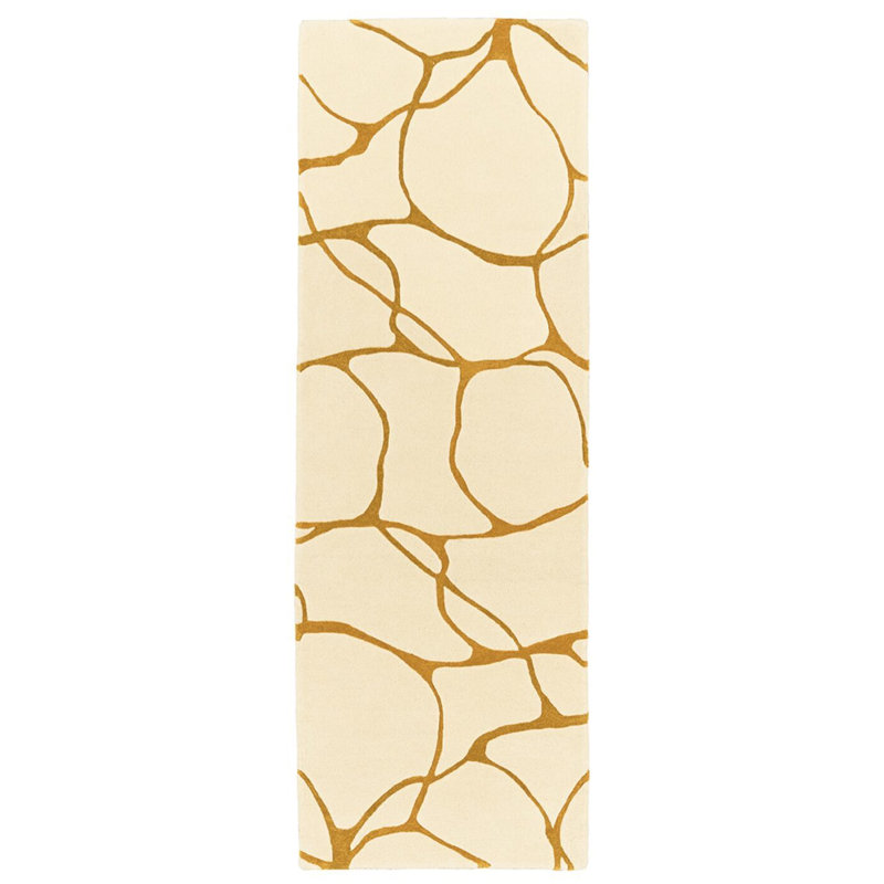 Ambre Handmade Wool Abstract Area Rug, Runner 7'10" x 26'4"