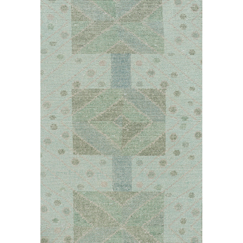 Rug & Kilim’S Scandinavian Style Rug In Green And Blue With Geometric Patterns