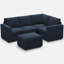 Canapé de rangement modulaire en L Aubade avec repose-pieds amovible-805846005