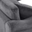 Canapé modulaire Canapé modulaire rembourré en chenille de 111,8 po avec repose-pieds de rangement mobile pour salon, gris foncé-2042057290