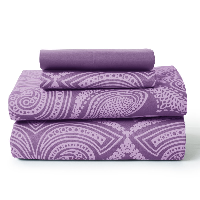 Ensemble de draps en microfibre Lux Hotel, Ensemble de draps pour lit simple + 1 drap-housse , Mauve