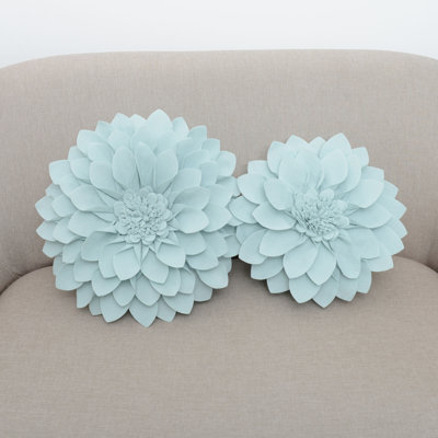 Fleur De Jardin Collection Ruffled Throw Pillow