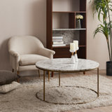 Carbone Marble-Look Round Coffee Table