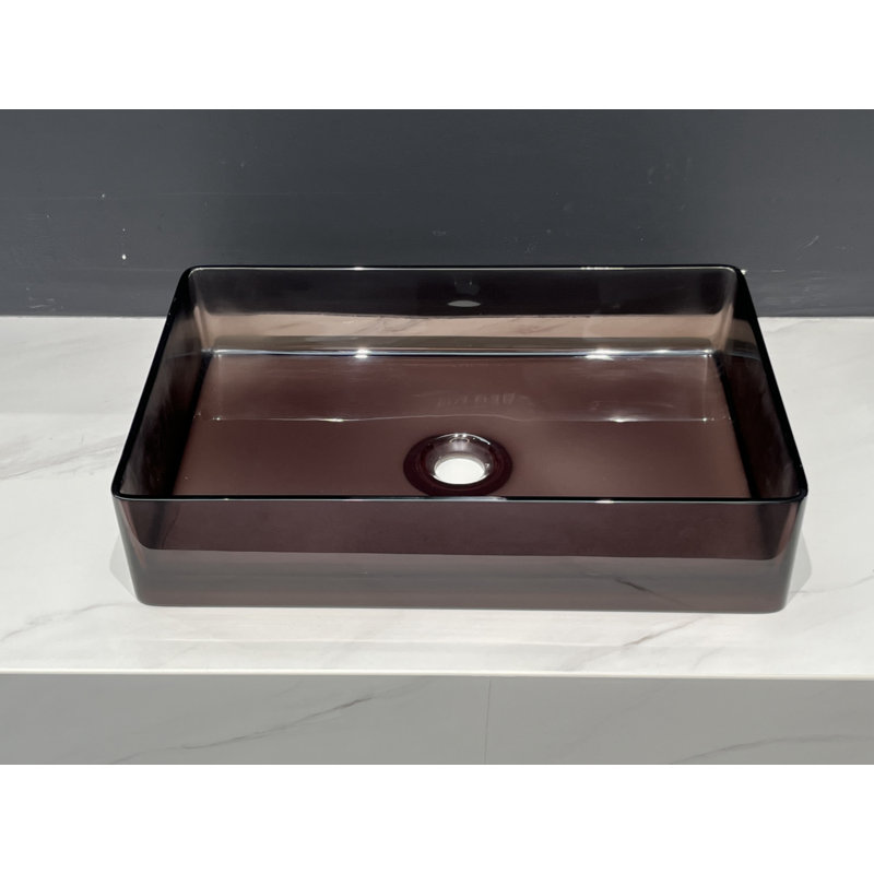 Transparent Grey Solid Surface Basin