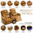 Power Lift Loveseat Recliner Chair, Double Lift Chair With Massage And Heat, 2 Person Reclining Sofa With Led Light, Remote Control, Usb & Type C Port-551418812