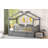 Wooden House Bed With Trundle-1444665438