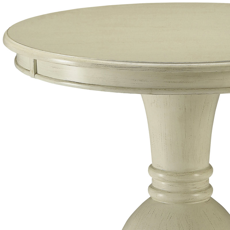 Table d'appoint moderne blanche moderne avec piédestal pour décoration de salon