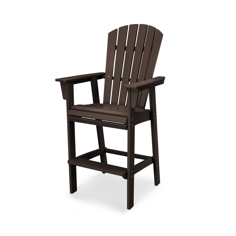 Chaise de bar POLYWOOD Adirondack, 29,25 po, Acajou