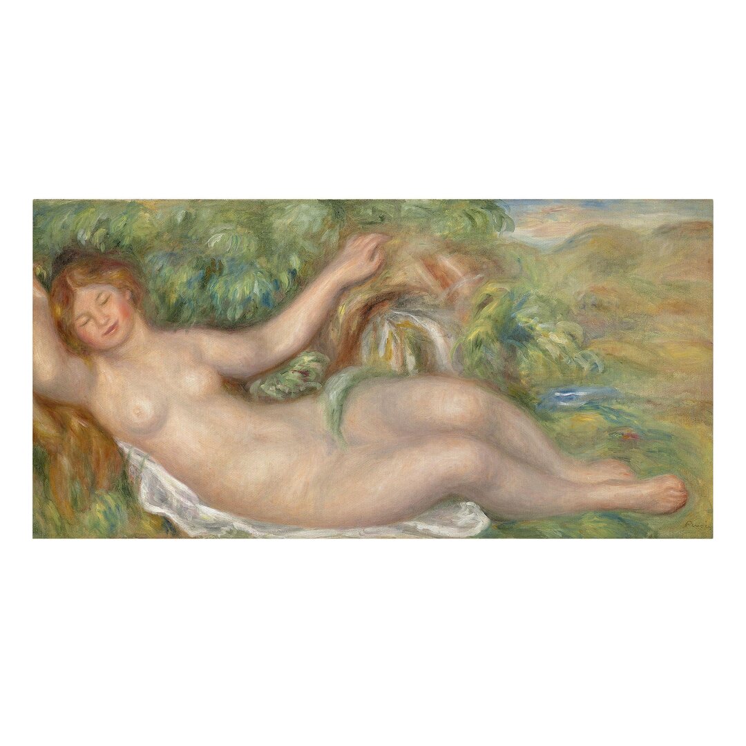 Leinwandbild Liegender Akt, Die Quelle von Auguste Renoir