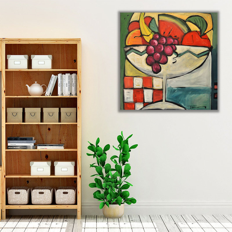 Fruit cocktail - reproduction d'art sur toile, H 16 po x l 16 po